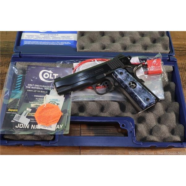 9mm Luger (9x19 Para) Colt Combat Commander 1911 Pistol 9MM 9RD Novak Sights BLACK PEARL GRIP 4.5 098289111357 4.3 " barrel O4942XE