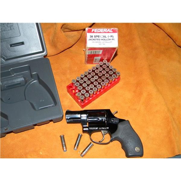 .38 Spl. TAURUS 85- 38 SPECIAL ULTRA LITE CARRY & JHP AMMO 2 inch " barrel