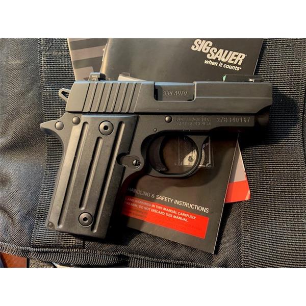 .380 ACP Sig Sauer P238 w/ Night Sites - NO RESERVE! Like New Condition!