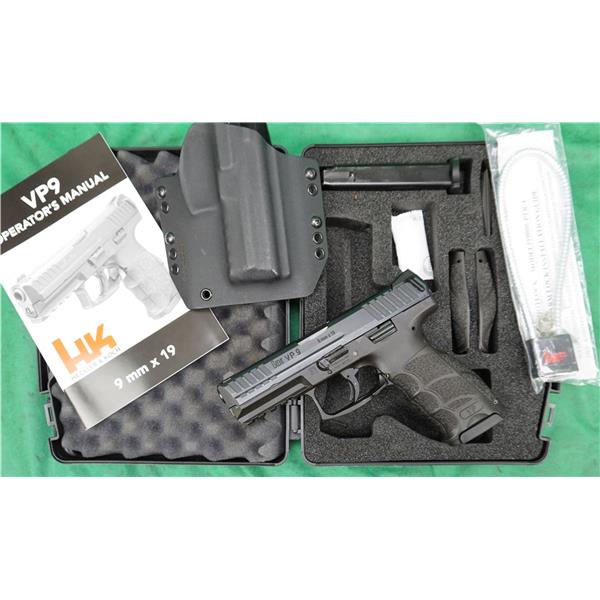 9mm Luger (9x19 Para) Heckler & Koch H&K Hecker Kock HK VP9 VP-9 15-rounds w/Night Sites $.01 Start 4 inch " barrel
