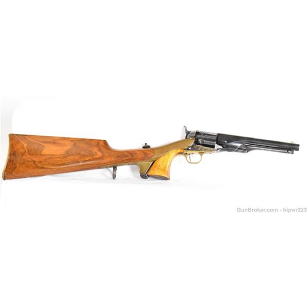 Colt 1860 New Model Army with factory stock made in Belgium.