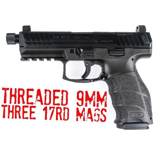 9mm Luger (9x19 Para) Heckler & Koch HK VP9 Tactical THREADED OPTIC READY XS Night Sight HK81000625