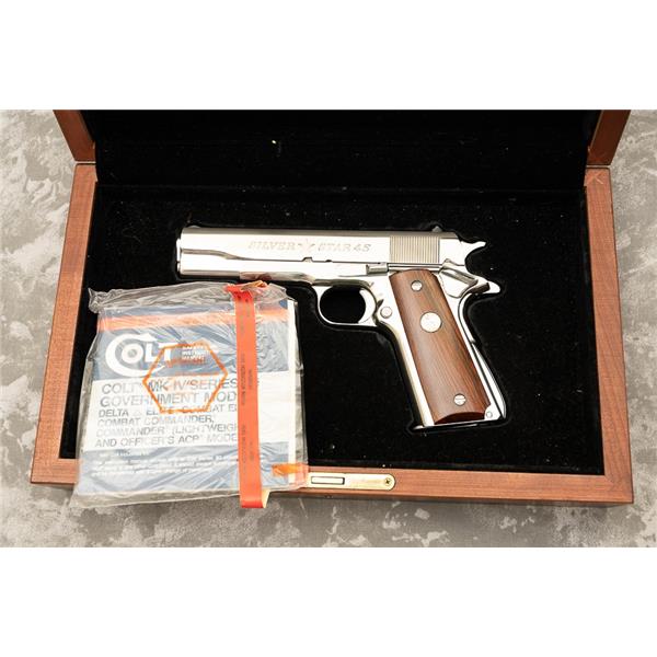 1911/1991 Government 1984 Colt Silver Star BRIGHT STAINLESS .45 ACP 1911 852 5 inch " barrel