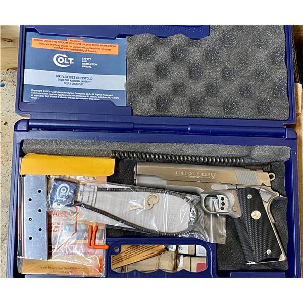 Colt 1911 Gold Cup Trophy 45acp .45 acp stainless 50 rounds ammo 5 inch " barrel