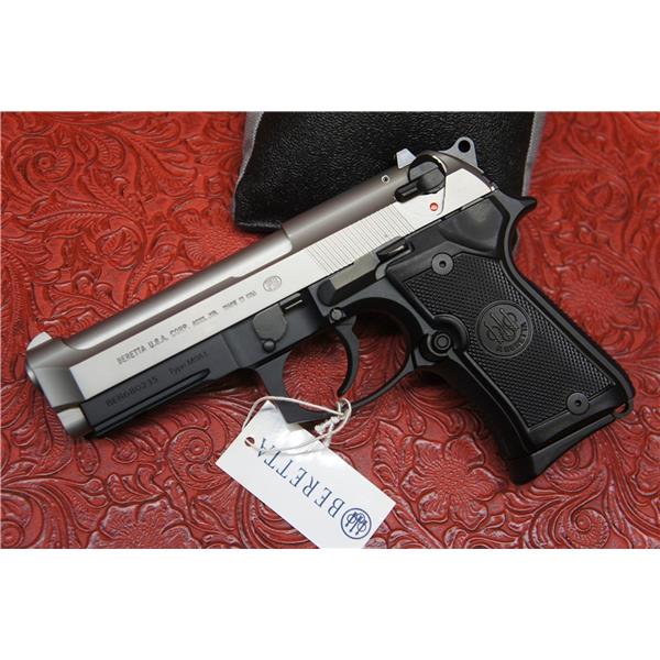 9mm Luger (9x19 Para) 92FS Compact 2 Tone Rail BERETTA J90C9F30 COMPACT RAIL 2-TONE STAINLESS/BLACK 9MM 4.3" 13RD NIB 082442734095 1642