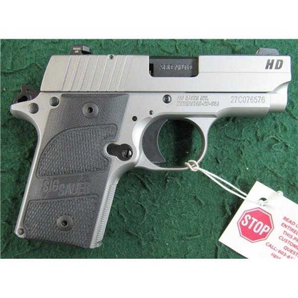 Sig Sauer P238 238 .380 ACP SS Night Sites 6rd CA Legal NIB! 798681617159 238-380-HD2-CA