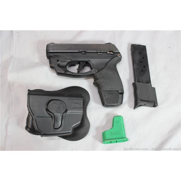 9mm Luger (9x19 Para) Ruger EC9s Compact Pistol w/ Paddle Holster, Extended Mags, Lasermax 3 inch " barrel