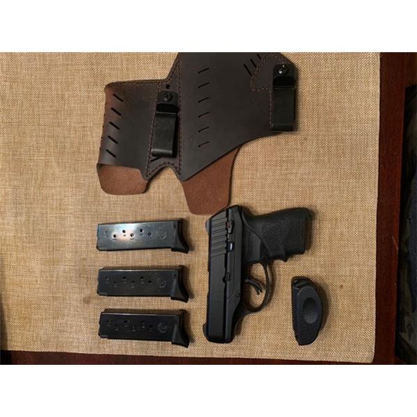 9mm Luger (9x19 Para) Ruger EC9s with 3 7rd mags + pinky ext, 2 holsters, hogue grip inch " barrel