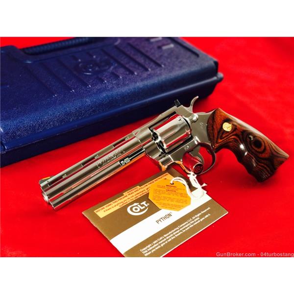 .357 Mag. STUNNING 1993 Colt PYTHON *Ultimate Bright Stainless* LNIB/Unfired! 6 inch " barrel