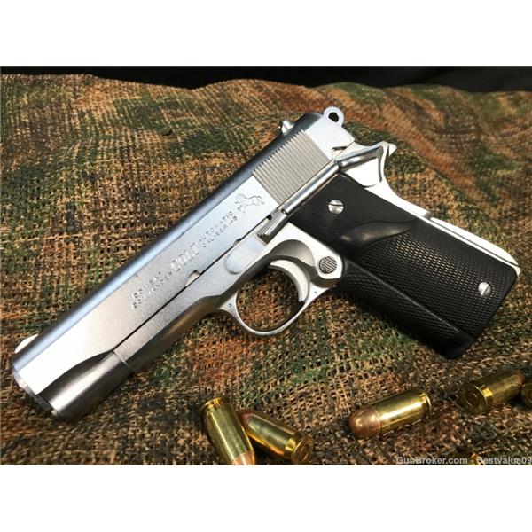 .45 ACP Colt Combat Commander 1977 Electroless Matte Nickel Coltguard 70 Series 45