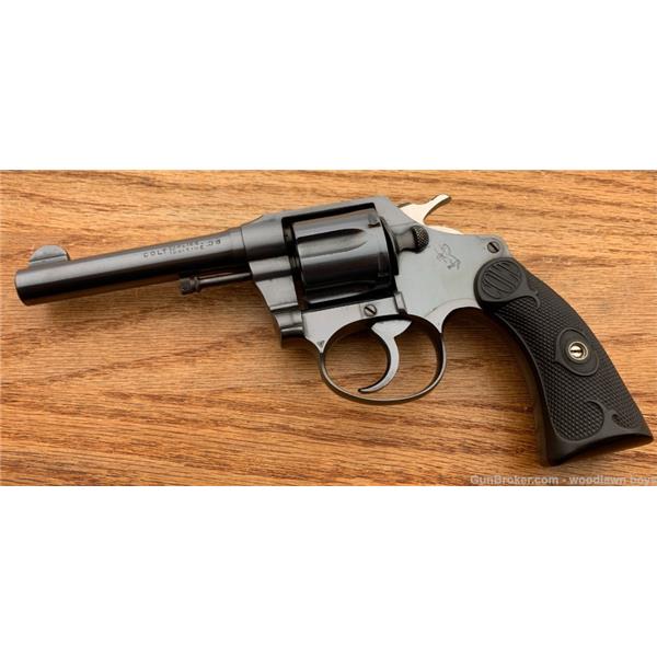1922 COLT 4" POLICE POSITIVE .38 C&R ELIGIBLE ORIGINAL HARD RUBBER GRIPS