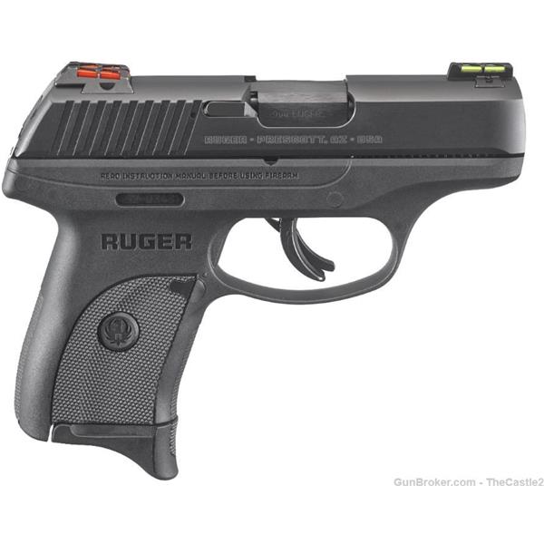 Ruger LC9S 9MM Black / Polymer 7+1 W/ Fiber Optic Sights 736676032709 RULC9S_HV