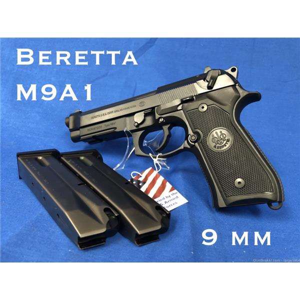 9mm Luger Beretta 92FS Type M9A1 Pistol, ANIB with two 15 Round Magazines