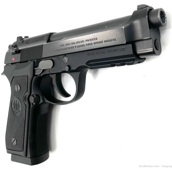 9mm Luger Beretta 96A1 40 S&W 3-12rd Mags + Box LIKE NEW NO RESERVE $.01 5 inch " barrel