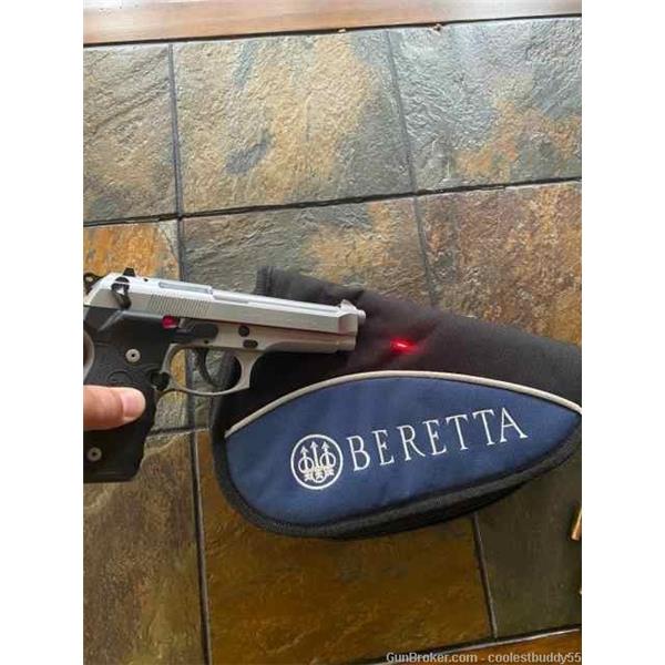 9mm Luger Beretta 92fs Inox With Crimson Trace Laser Grips