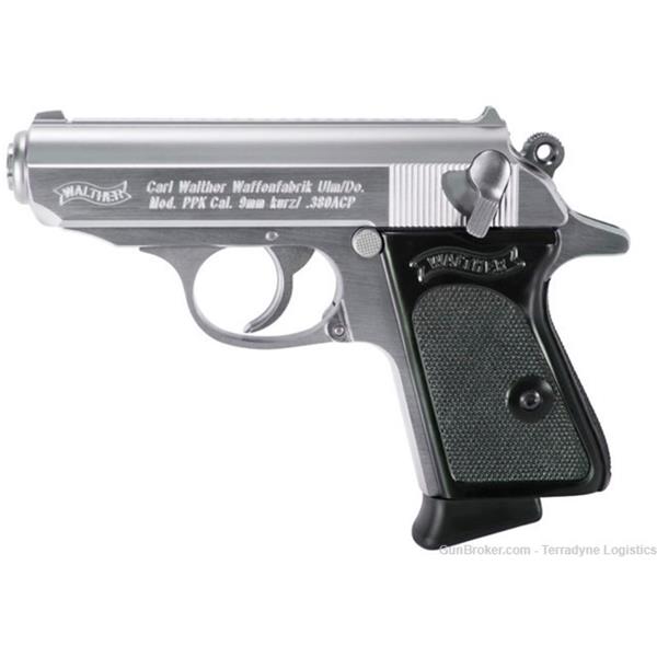 .380 ACP Walther Arms PPK 380 3.30" 6+1 Stainless Black Grip 723364209932 4796001