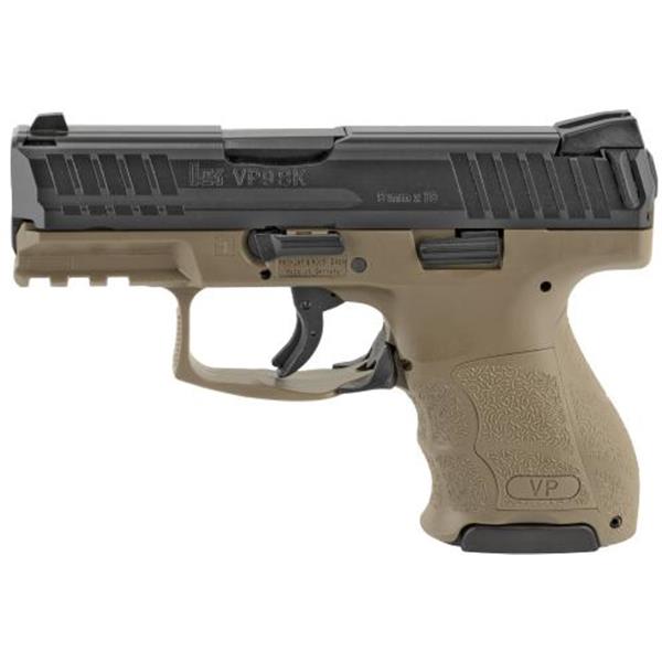 81000291 Heckler & Koch VP9 SK 9mm Luger 3.39" (1) 10+1 13+1 Black Steel Slide Flat Dark Earth Interchangeable Backstrap Grip 642230262225
