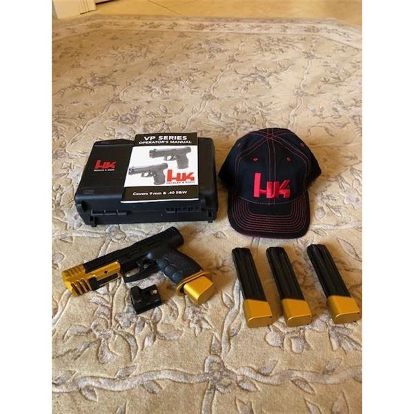9mm Luger (9x19 Para) Heckler & Koch HK-VP9 with gold accessory package and "FREE GIFTS" ! 4 inch " barrel