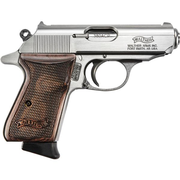 Walther Arms PPK/S Stainless with Walnut Grips - .380 ACP NIB 4796004WG 3 inch " barrel