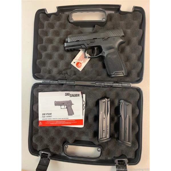.45 ACP SIG SAUER P320LE PISTOL, .45ACP, 10RD, SIGLITE SIGHTS 798681523498 W320CA-45-BSS 4 inch " barrel