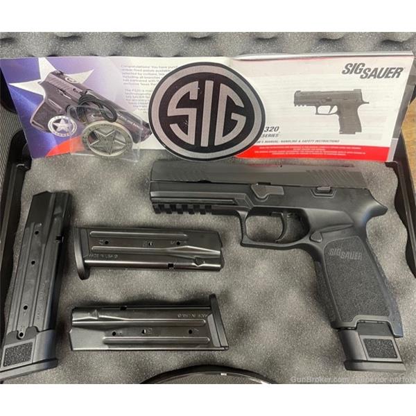 9mm Luger Sig Sauer P320 TEXAS RANGER 9MM 17+1 NS 320F-9-BSS-FTRF 798681622740 5 inch " barrel