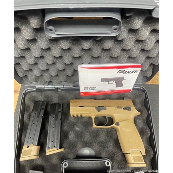 9mm Luger P320 M18 Carry Sig Sauer Model Coyote FDE 9MM 21RD MAGS MS 320 US ARMY Siglite NS 798681607532 320CA-9-M18-MS