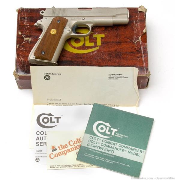 1911 Combat Commander Colt .45 acp mfg. 1980 4 inch " barrel
