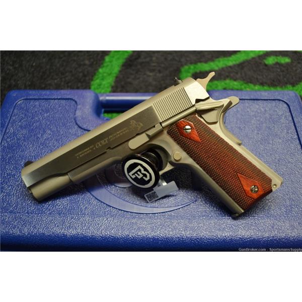 Colt Firearms 1911 Government Stainless in .38 Super With 5" Brl NIB!! 01911C-38