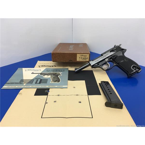 9mm Luger Walther Arms 1966 P38 Blue 5" *INCREDIBLE WEST GERMAN MADE* Consumer Unfired cs