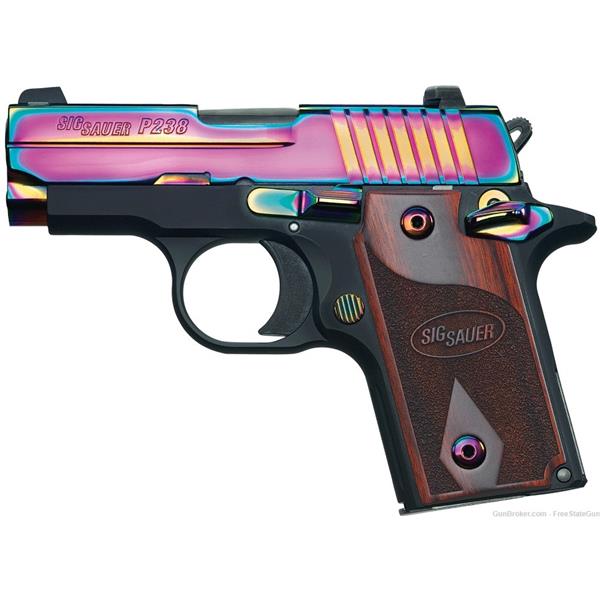 .380 ACP Sig Sauer P238 Micro-Compact Rainbow 380 2.70" 6+1 NEW! NO RESERVE! 798681418497 238380RBT