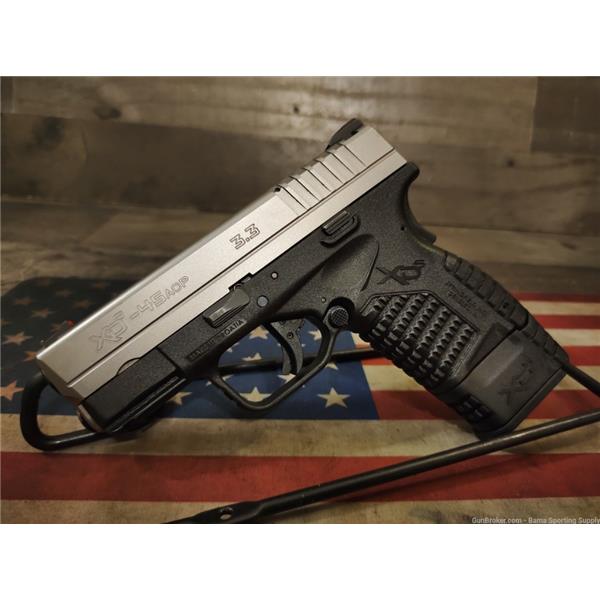 .45 ACP Springfield Armory WOW! EXCEL COND SPRINGFIELD XD-S .45ACP W/7 Rnd Mag! PENNY START! NR! 3 inch " barrel