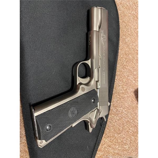 .38 Super 1911A1 Armscor/Rock Island Armory Excellent!! 38 SUPER Rock Brushed Nickel 5 inch " barrel 1911-A1