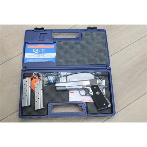 1911 Delta Elite colt delta elite 10mm stainless ANIB with 3 mags and paperwork 5 inch " barrel