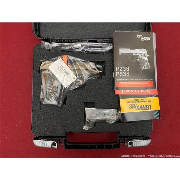9mm Luger P938 New! Sig Sauer P939 Emperor Scorpion FDE 798681553501 938-9-ESCPN-AMBI