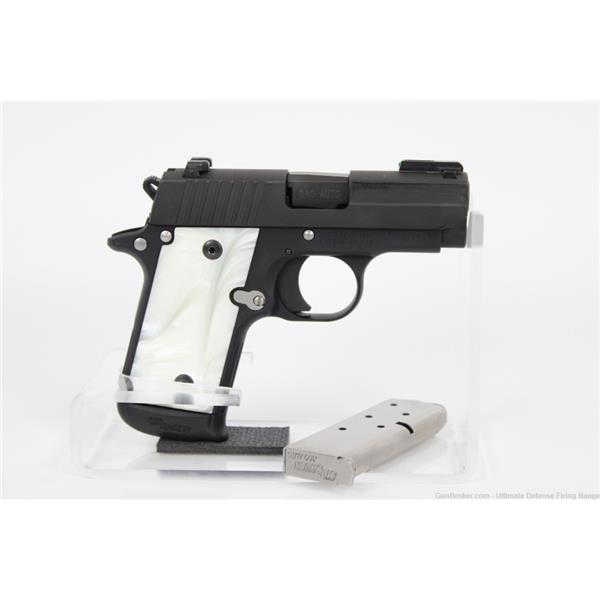 .380 ACP Excellent Sig Sauer P238 380 Tru Glow Fiber Optic Night Sights Pearl 3 inch " barrel