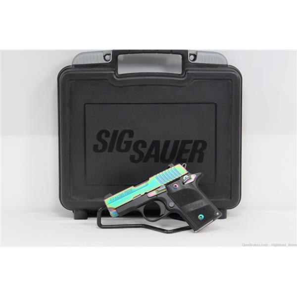 .380 ACP Used Sig Sauer P238. EDGE 380ACP 2.7" Inch W/ Holster & 2 Mags 134-2-6 inch " barrel