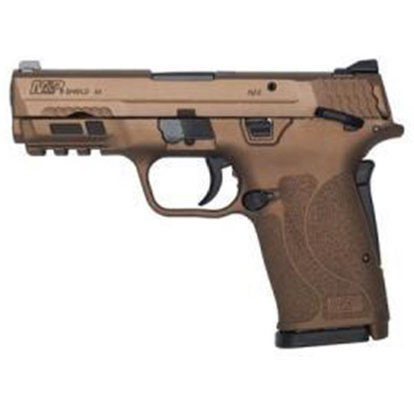 M&P9 Smith & Wesson SMITH AND WESSON MP9 Shield M2.0 EZ 9mm Pistol with Burnt Bronze Cerakote Finish and Thumb Safety 13318 022188884234