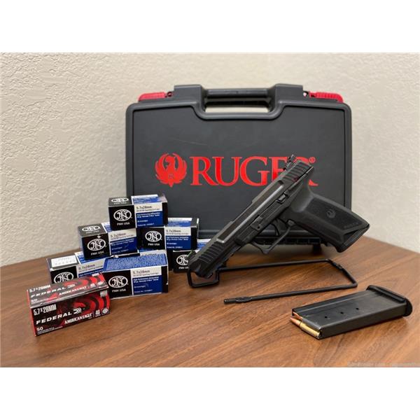 5.7X28mm Ruger / Sturm, & Co. RUGER-57 5.7X28 With 8 boxes of ammo 736676164011 5 inch " barrel