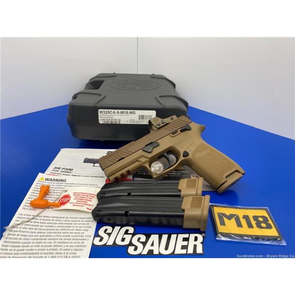 P320 M18 Carry 2021 Sig Sauer 9mm Coyote Tan 3.9" *INCREDIBLE COMPACT PISTOL!* 3 inch " barrel