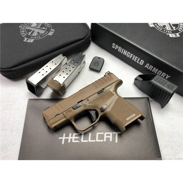 Springfield Armory Hellcat Desert FDE 9mm Luger, 13+1, LOT 1 OF 2 HC9319F