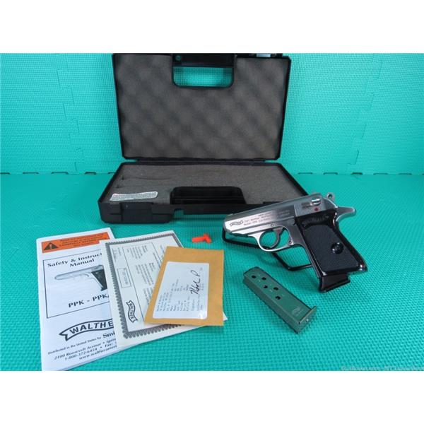 .380 ACP Walther Arms Nice PPK Stainless 380 Original Box, Papers, and Magazines!