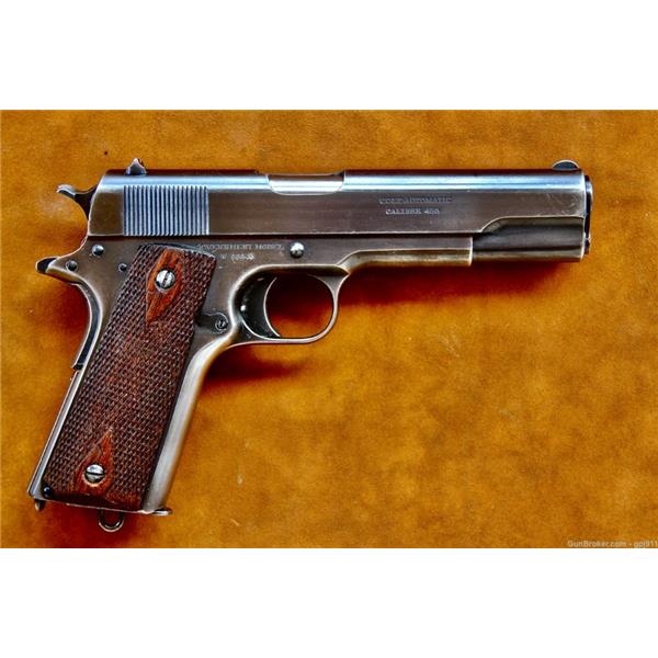 Colt 1911 English .455, blue, Orig Early Mod - Not RAF, Excellent + 5 inch " barrel