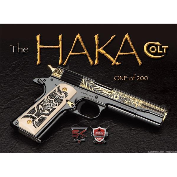Colt 1911 .38 Super THE HAKA Engraved Designer Limited Series 1 of 200 NEW