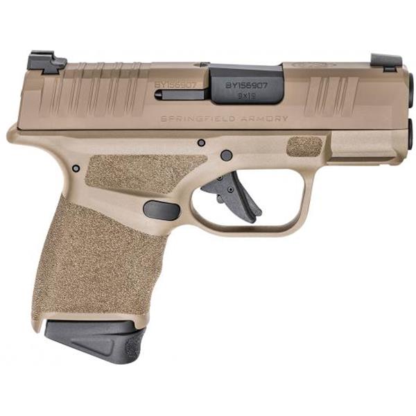 Springfield Armory Hellcat Micro-Compact 9mm Luger 3" 11+1 Flat Dark Earth Cerakote Steel Slide Adaptive Textured Polymer Grip 706397933944