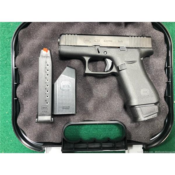 9mm Luger G43X Glock 43X, (2) 10 RD Pistol 764503037894 3 inch " barrel PX4350201