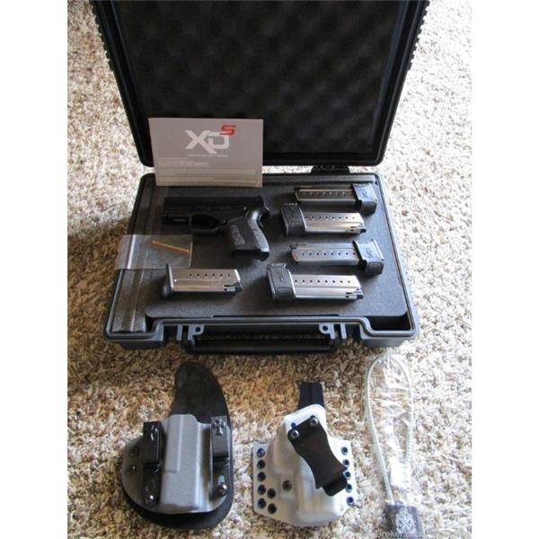 9mm Luger XD-S Springfield Armory XDS Mod 2 9mm, 3.3", Fiber Optic, 5 Mags, Holsters, Hard Case 3 inch " barrel