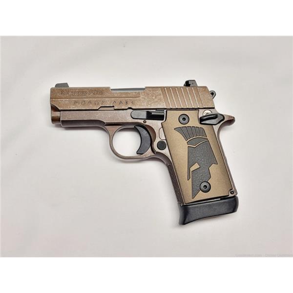 9mm Luger P938 Sig Sauer 938 Spartan II Distressed Coyote 7rd 3" USED GREAT COND 798681605149 938-9-SPARTANII-AMBI 3 inch " barrel