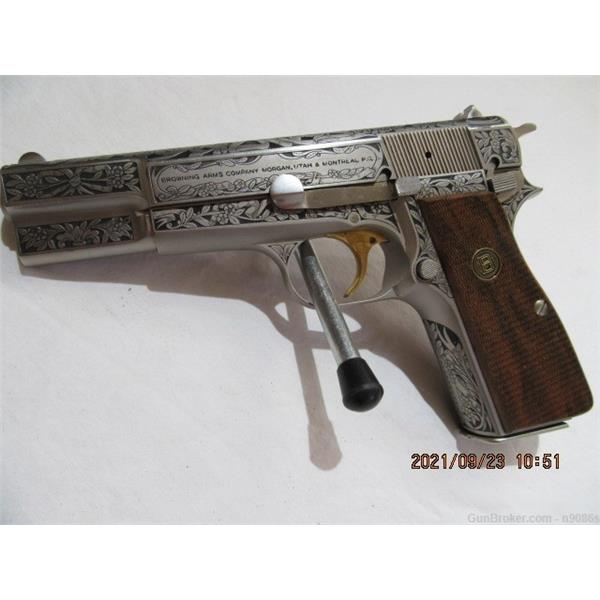 9mm Luger BROWNING HI-POWER KING LOUIS XVI PISTOL NIB DEEP ENGRAVING NO RESERVE 5 inch " barrel