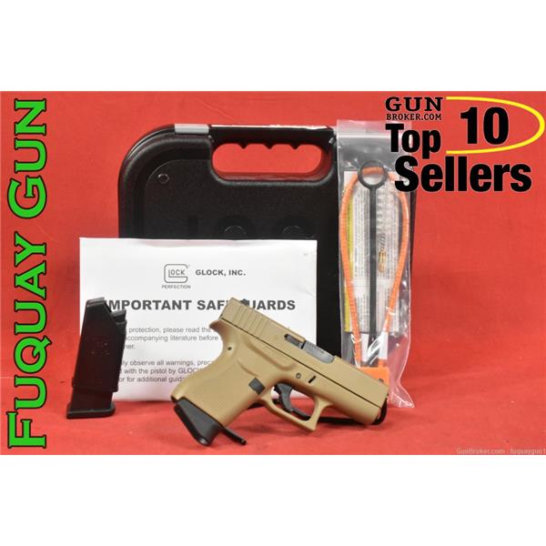 9mm Luger GLOCK Model 43 G43 USA Made 9x19mm Pistol FDE Cerakote 6+1 GLUI4350201FDE 724235016499 T66569