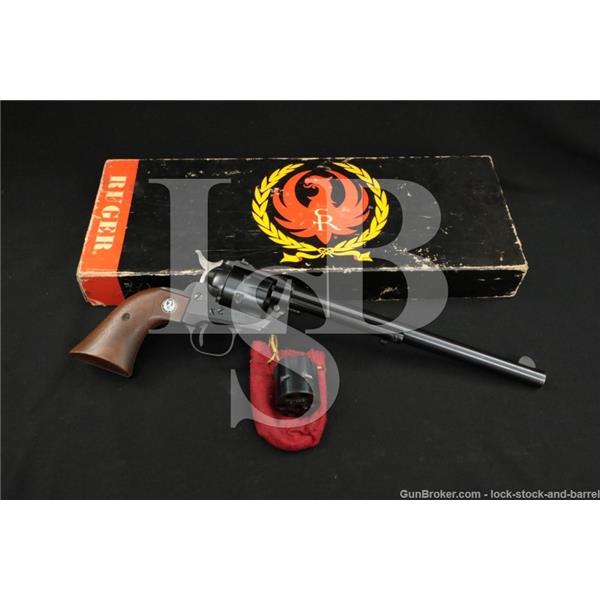 .22 LR New Model Single-Six Convertible Ruger / Sturm, & Co. Pre-Warning 3-Screw 22 Mag 9 1/2” Revolver, 1970 C&R